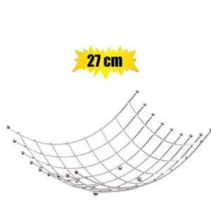 Fruit basket chrome plated 27cm square