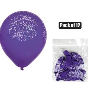 Balloons helium 1pc purple print f-01