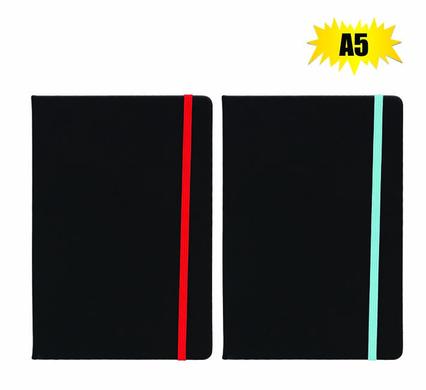 Notebook with color elastic band a5