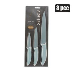 Knife-set 3pc coated blade+2-tone handle