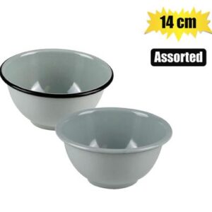 Mixing bowl enamel 14cm footed