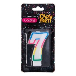 Candle birthday single number-7