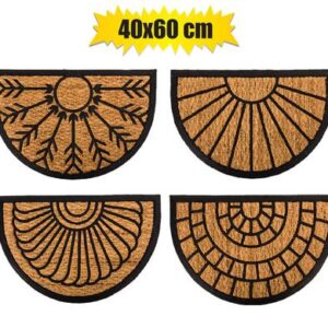 Doormat coir rubber half moon 40x60cm