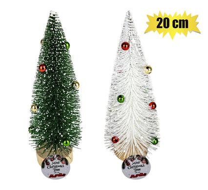 Xmas table decor mini tree w ball 20cm