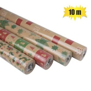 Xmas stationery gift wrap crft 10mx700mm