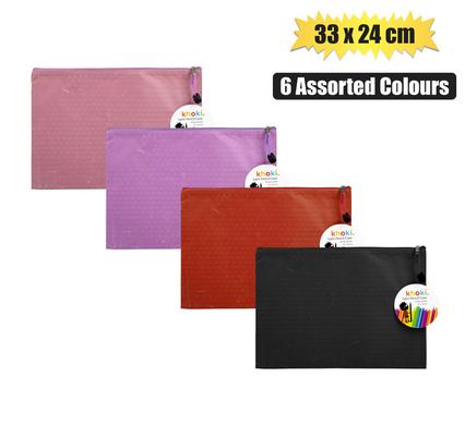 Pencil case/file pocket satin 33.5x24cm