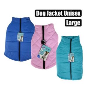 Pet dog jacket with zip unisex-large