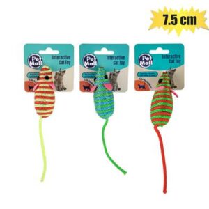 Pet cat toy corded mouse 7.5cm