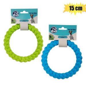Pet dog toy foam ring smooth asstd 15cm