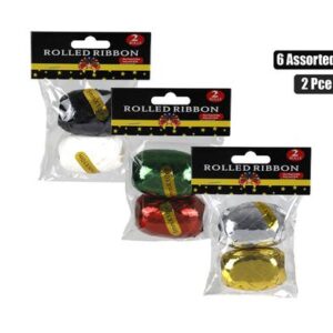 Gift-decor ribbon metallic 2pce 10mx5mm