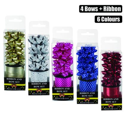 Gift-decor & ribbon decor 4 asstd 5mmx2m