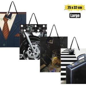 Gift-bag paper lrg 25x32cm male