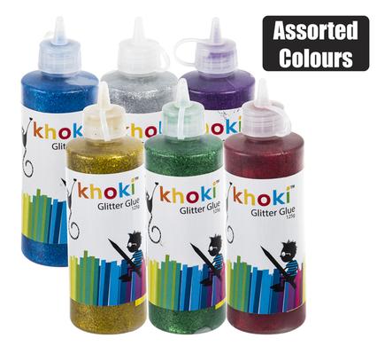 Glitter glue 125g asstd colours