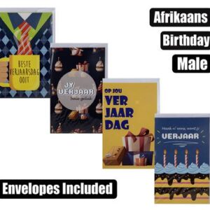 Card & envelope birthday - male afr