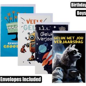 Card & envelope birthday - boy afr
