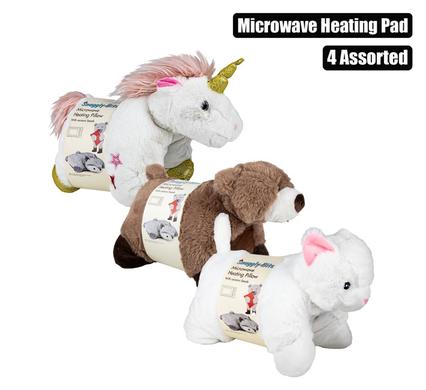 Microwave heating pad animal pillow