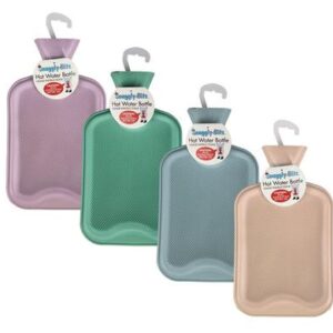Hotwater bottle rubber ribbed asstd