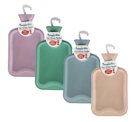 Hotwater bottle rubber ribbed asstd