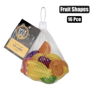 Ice cube re-usable fruit shaped 16 pc