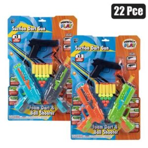Gun foam dart, 2 handguns & pistol 22pc