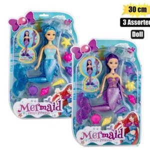 Doll mermaid w/accessories 30cm