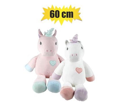 Plush unicorn figure pastel 60cm