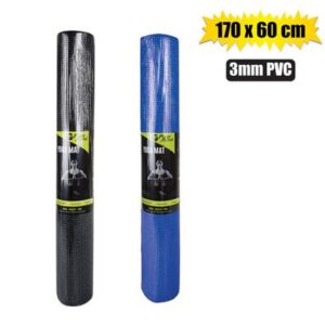 Fitness yoga mat 3mm pvc asstd