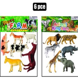 Animals farm/wild 6pc asstd
