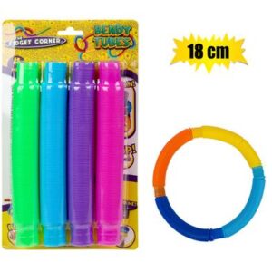 Novelty sensory tube plastic 4pc 18.5cm