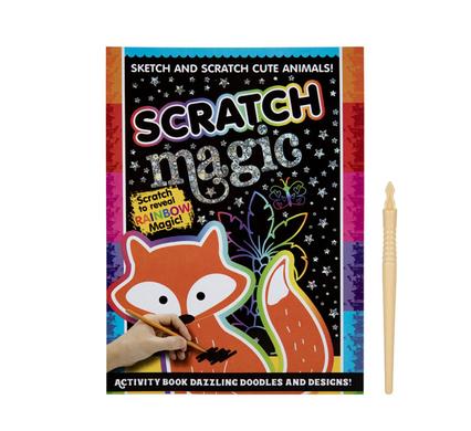 Book activity scratch magic cute animals