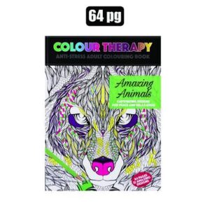 Book colouring therapy 64p assorted des